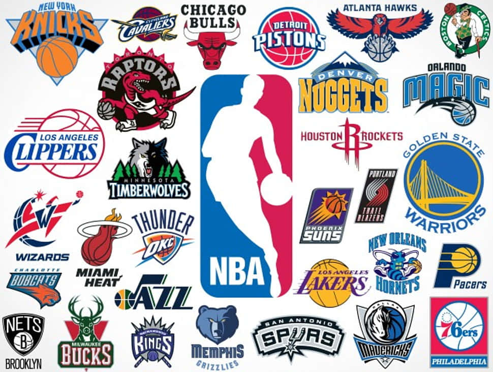 Nba Logo On White Background Wallpaper