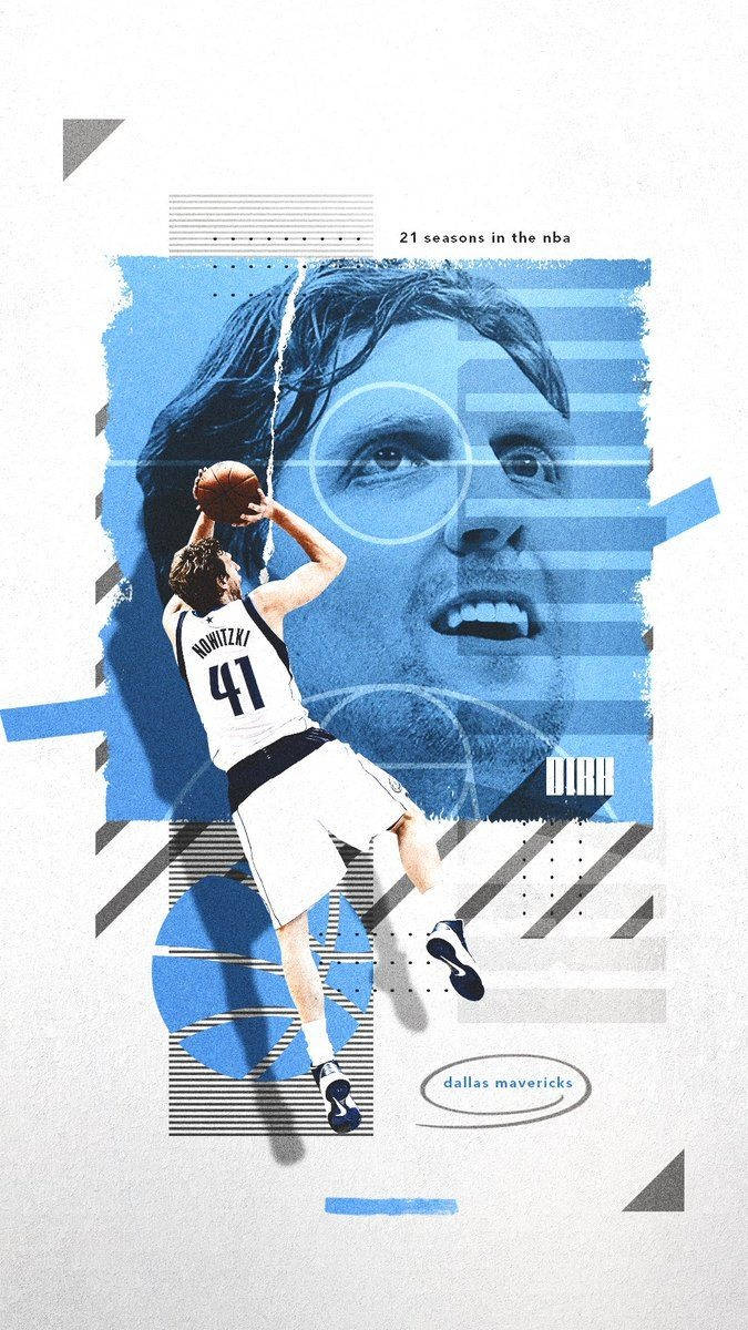 Nba Player Dirk Nowitzki Art Wallpaper