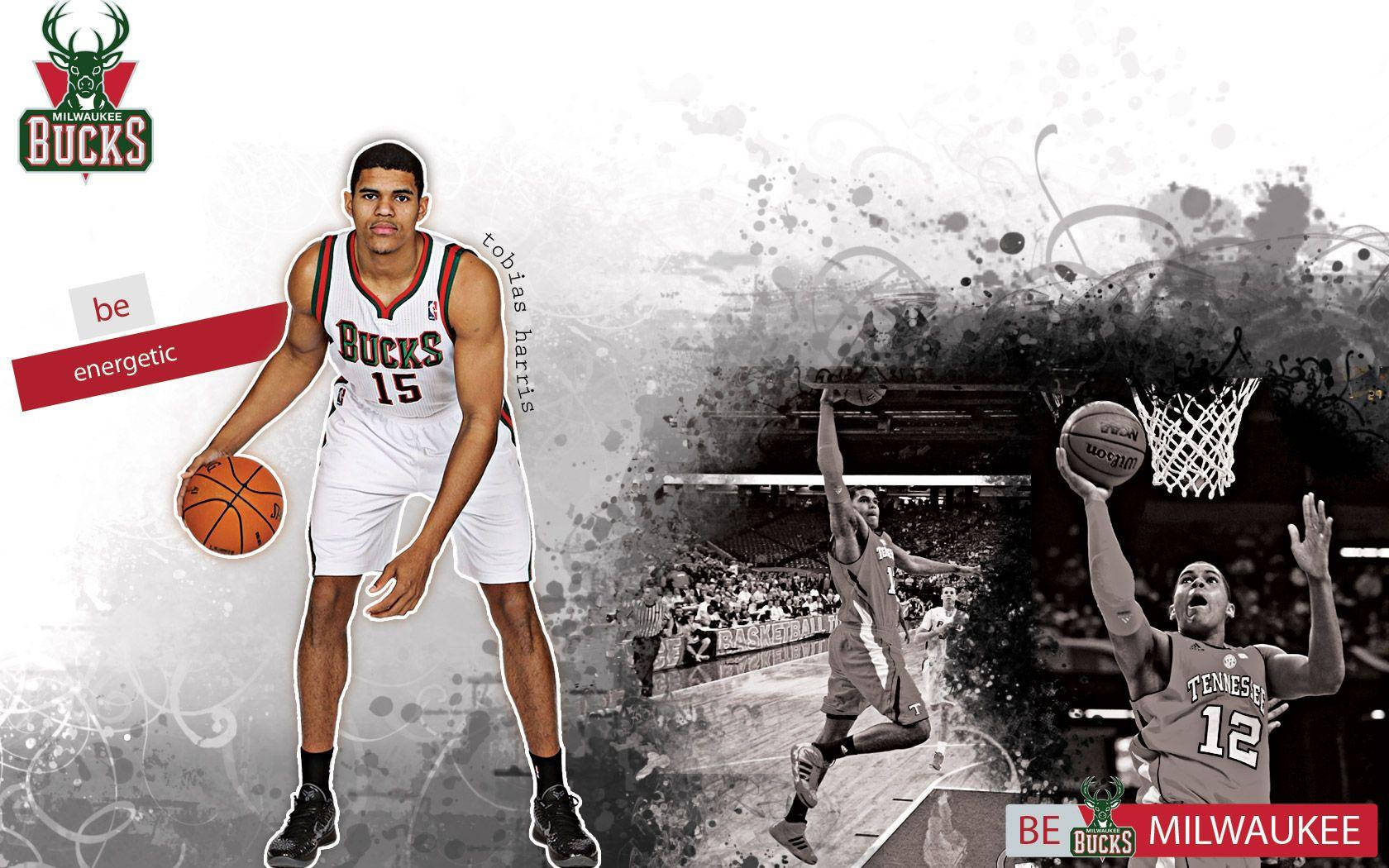 Nba Player Milwaukee Bucks Tobias Harris Art Wallpaper