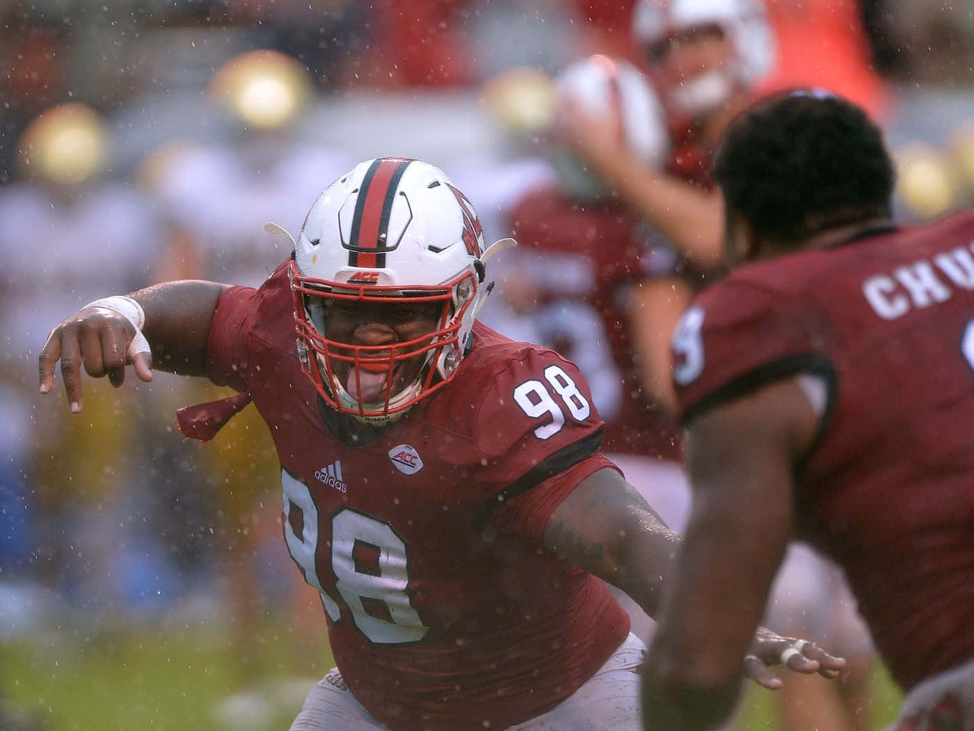 Nc State Wolfpack Players Bj Hill And Bradley Chubb 2016 Photograph Wallpaper