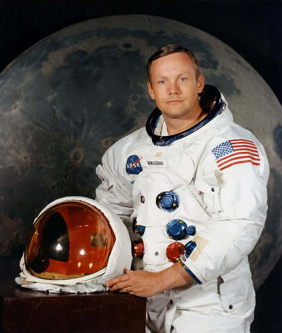 Neil Armstrong Apollo Suit Portrait Wallpaper