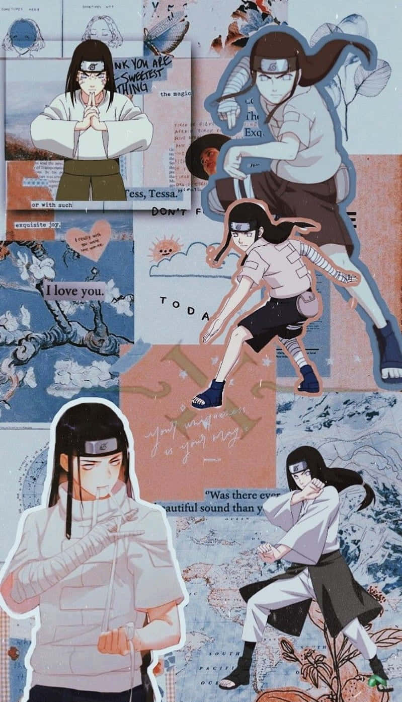 Neji Hyuga Scrapbook Phone Wallpaper