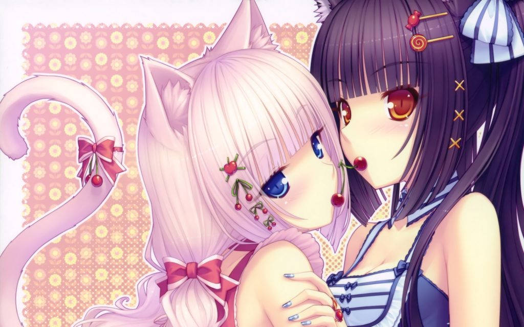 Nekopara Girls With Cherries Wallpaper