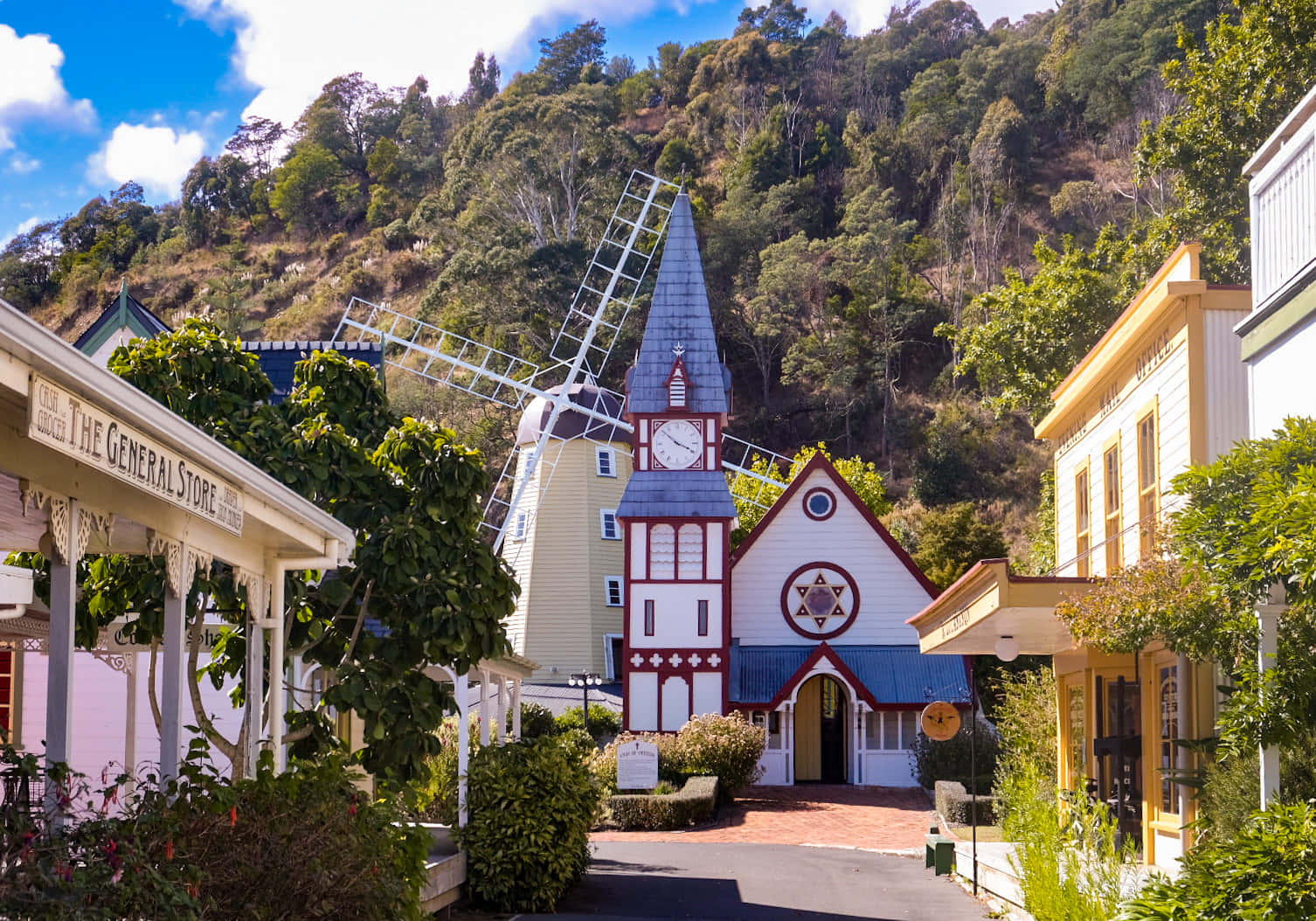 Nelson Founders Park Windmill Scene Wallpaper