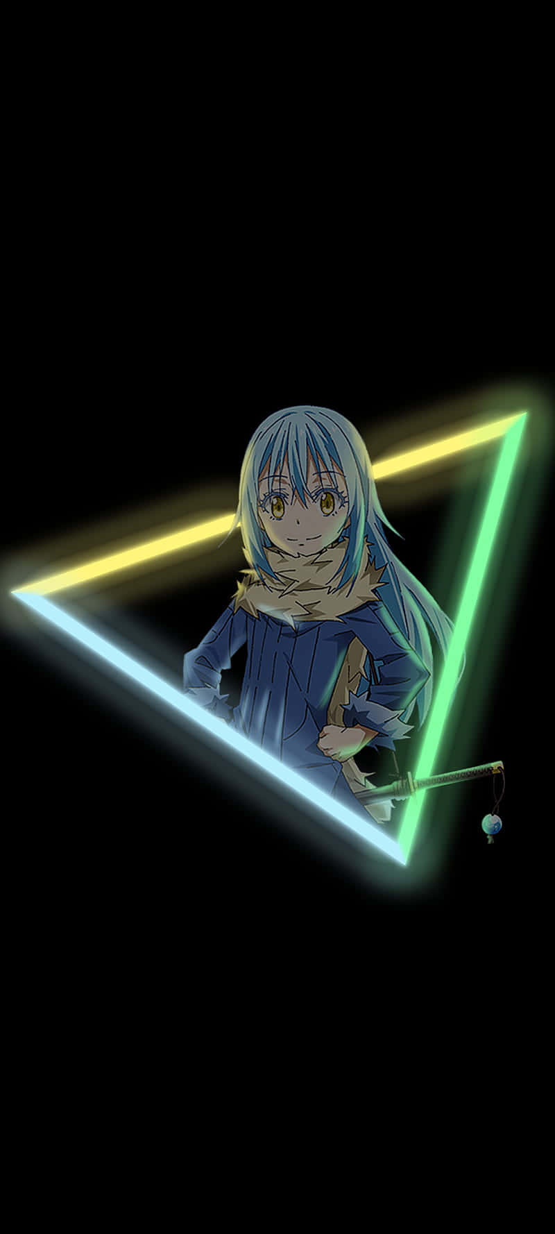 Neon Anime Girl Rimuru Wallpaper