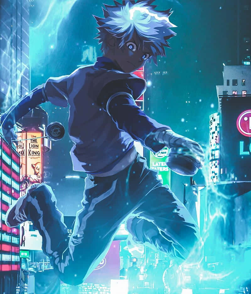 Neon Anime Killua Zoldyck Wallpaper