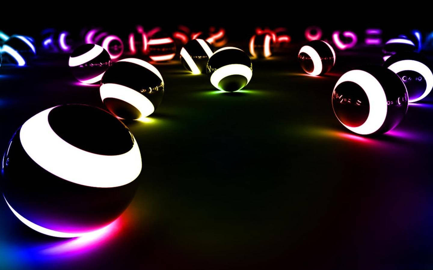 Neon Balls Wallpaper