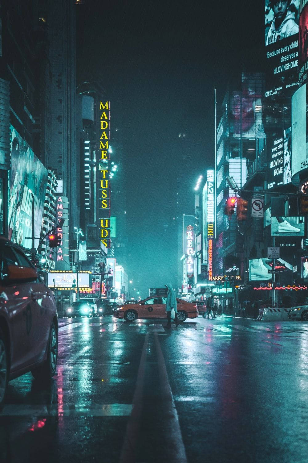 Neon City Night Life Wallpaper