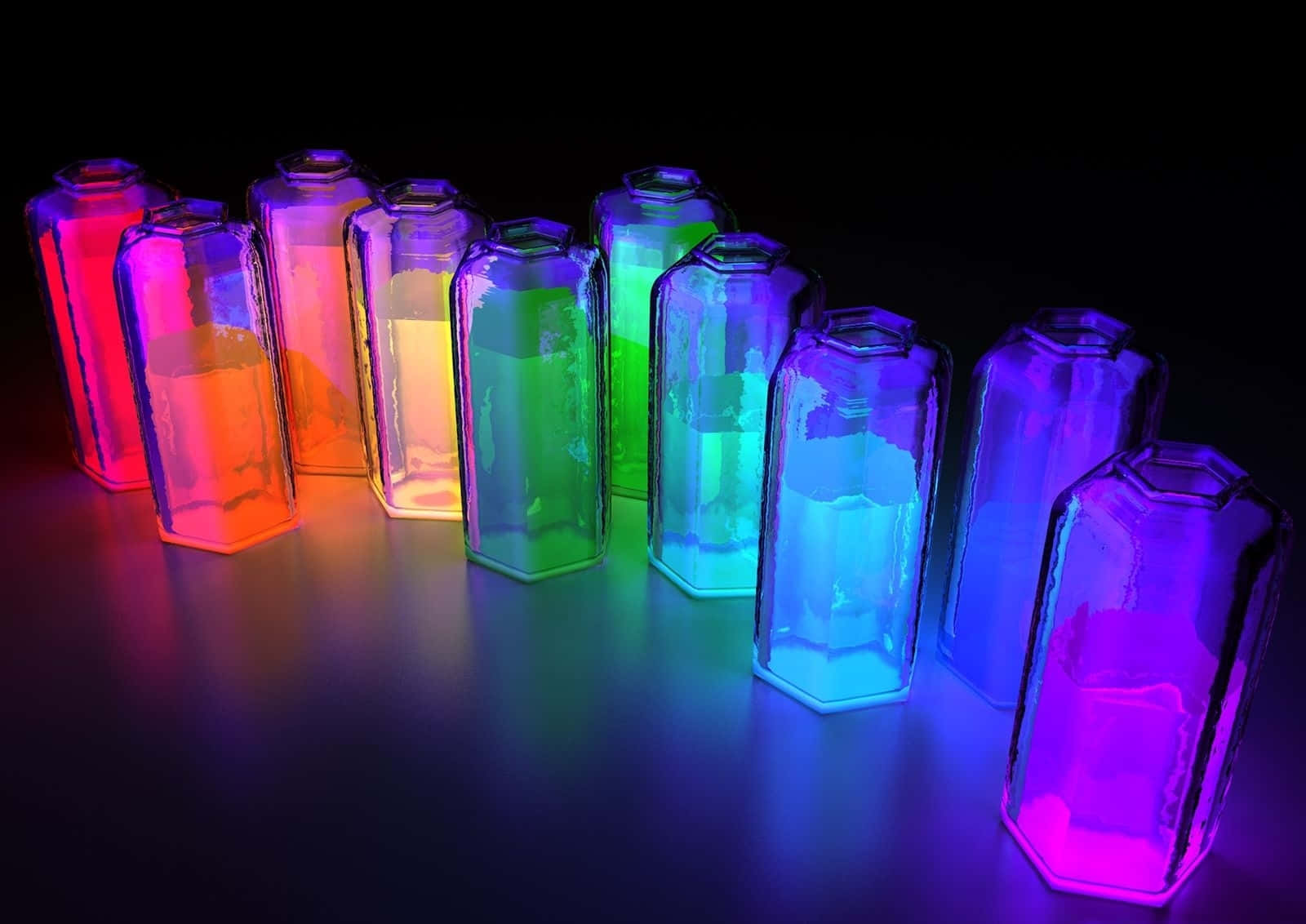 Neon Colors Drinks Wallpaper