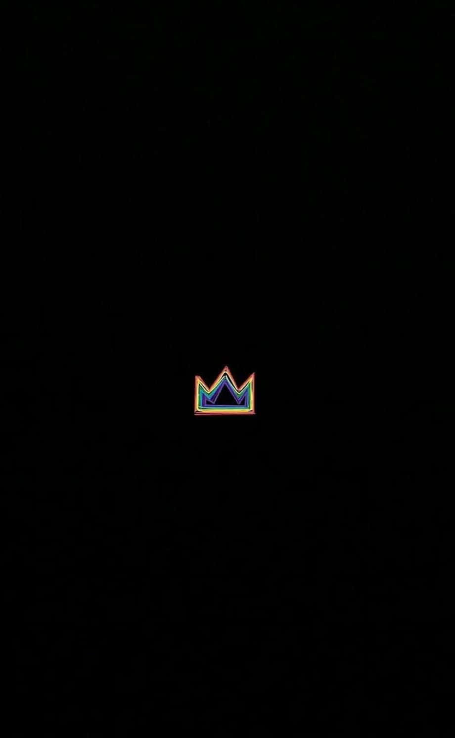 Neon Crown Minimal Dark Aesthetic.jpg Wallpaper