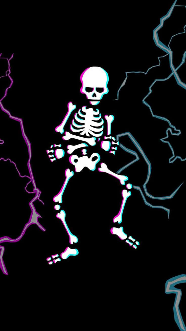 Neon_ Dancing_ Skeleton Wallpaper