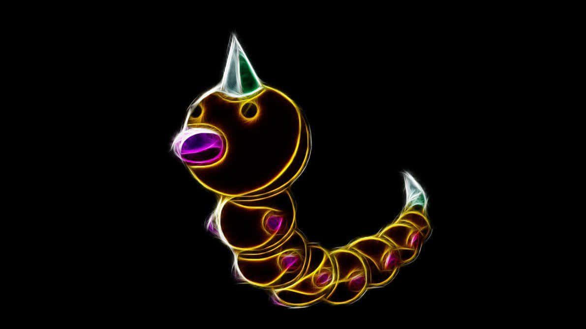 Neon Glow Weedle Artwork Wallpaper