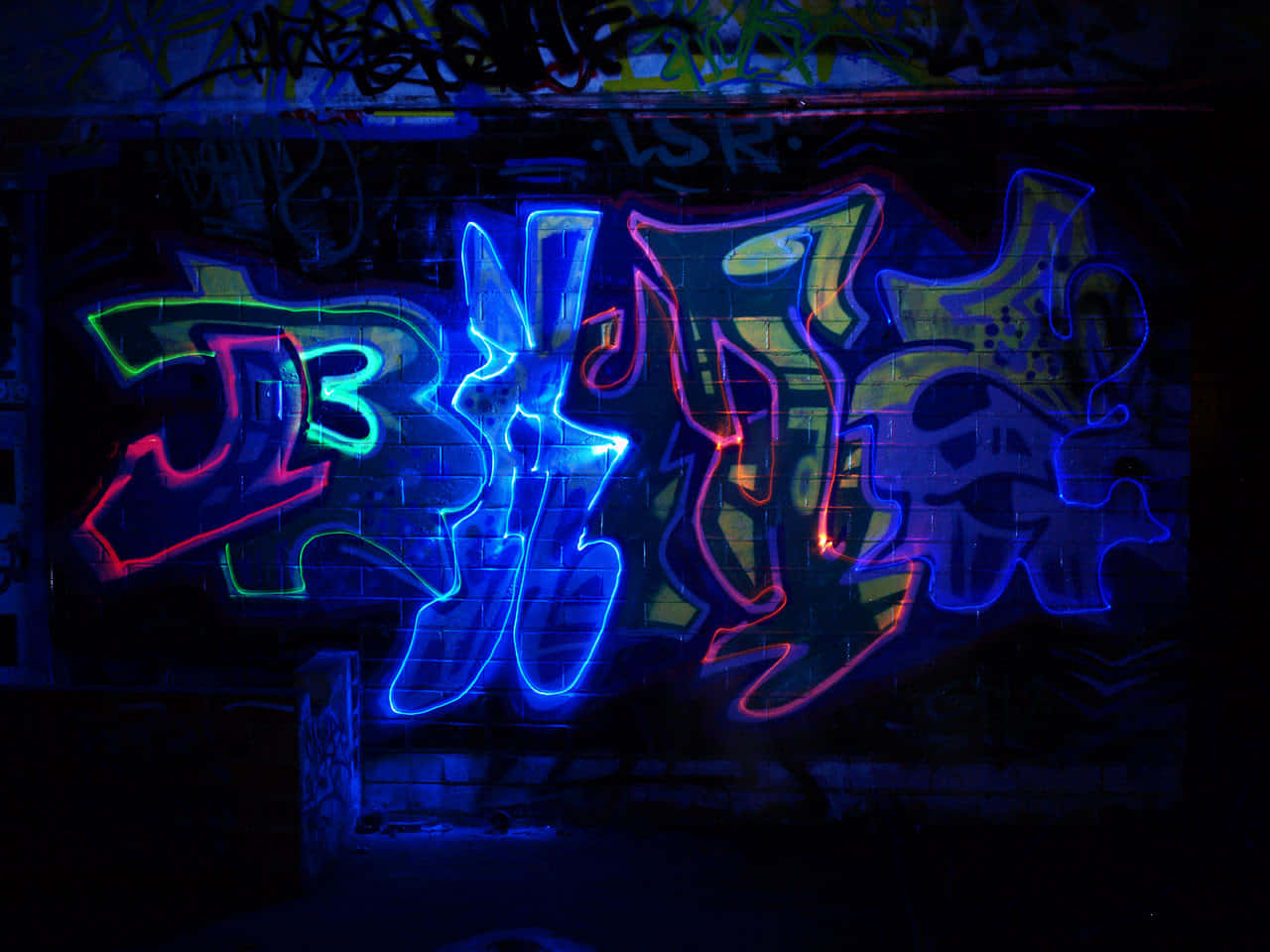 Neon Graffiti Artwork Wallpaper