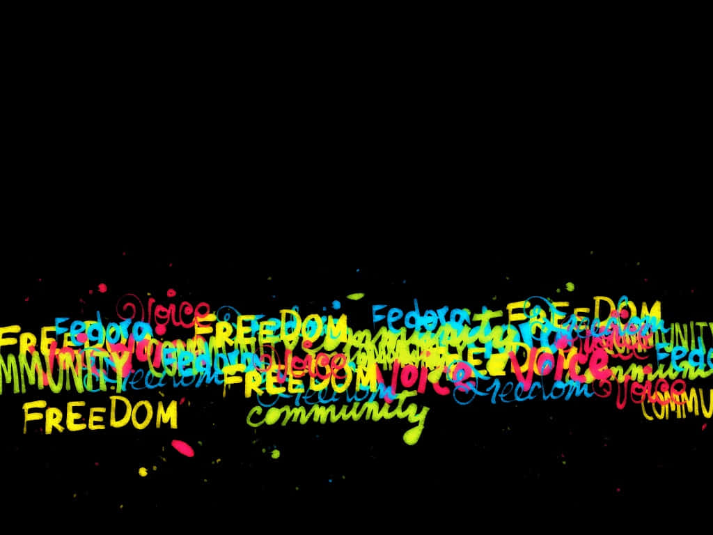 Neon Graffiti Freedom Community Wallpaper