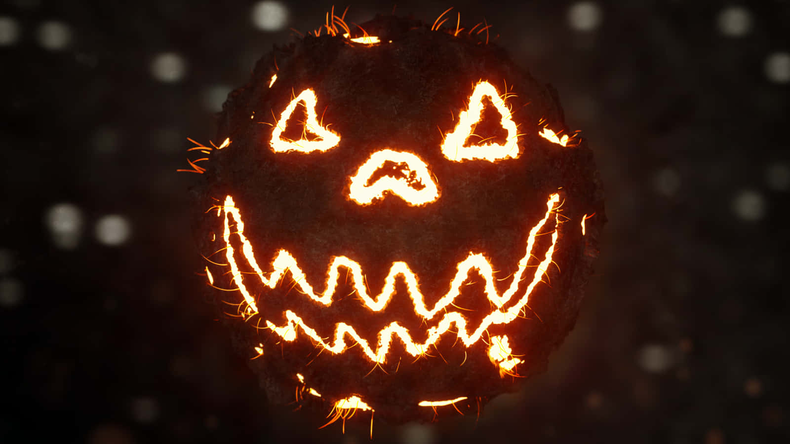 Neon Halloween Pumpkin Carving Wallpaper