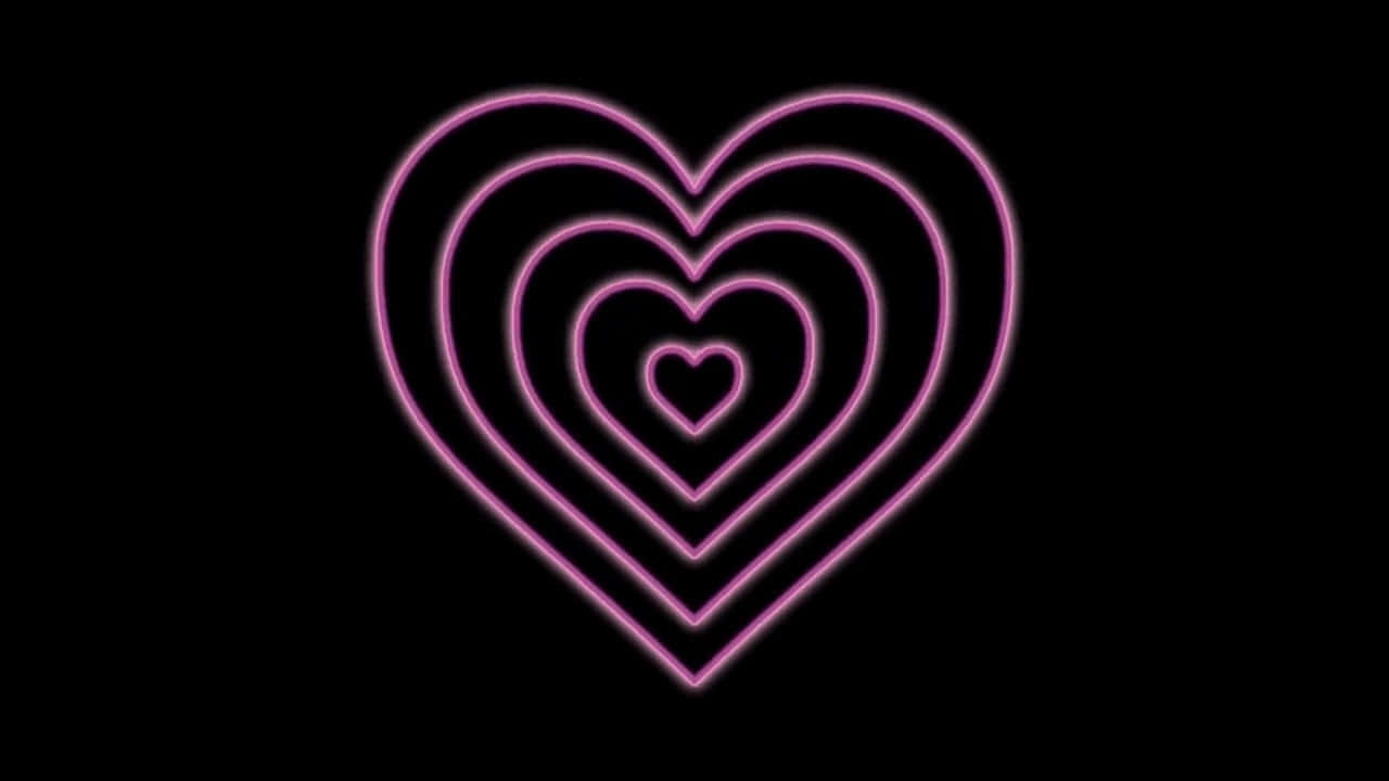 Neon_ Heart_ Aura_ Background Wallpaper