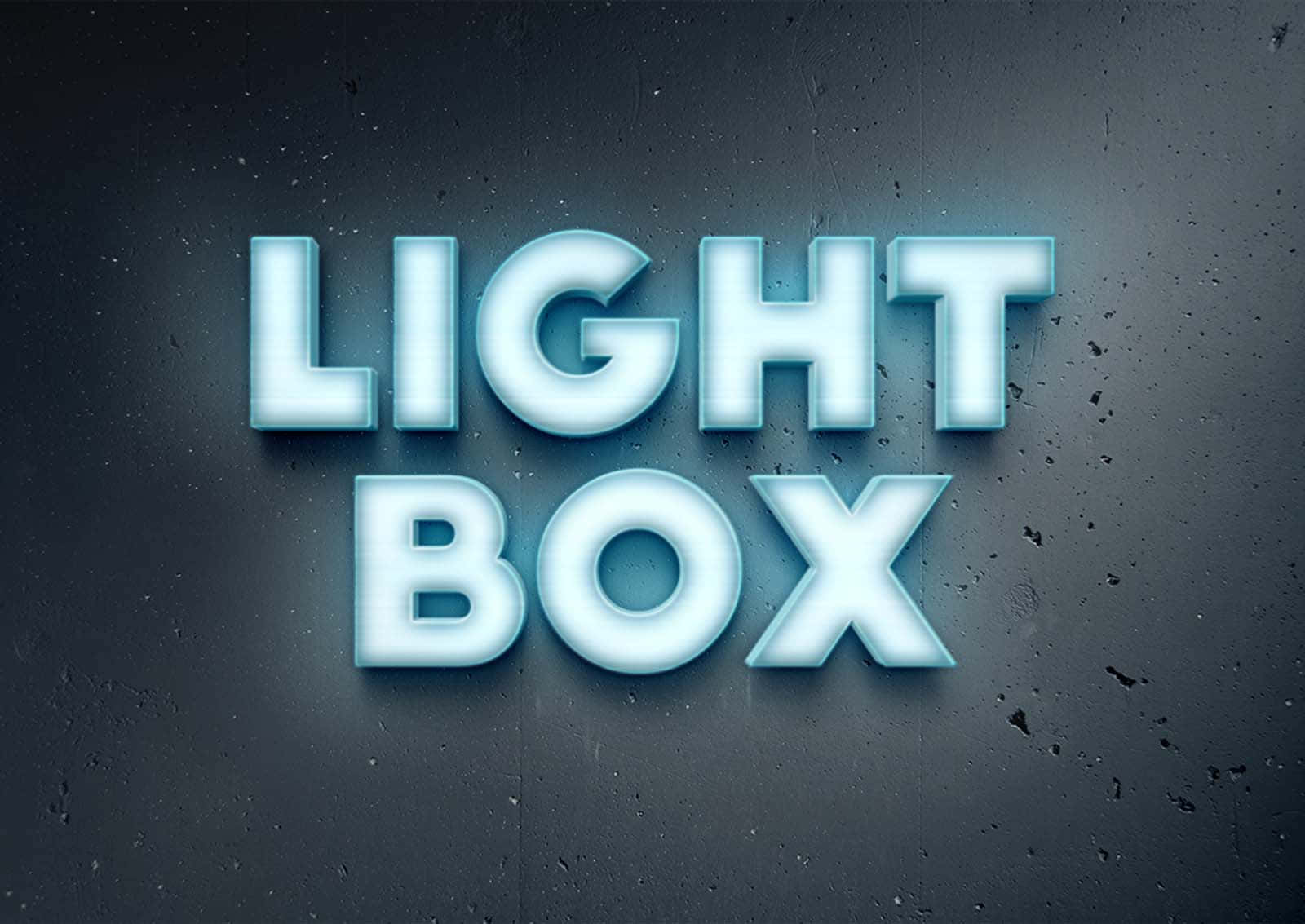 Neon Lightbox Text Effect Wallpaper