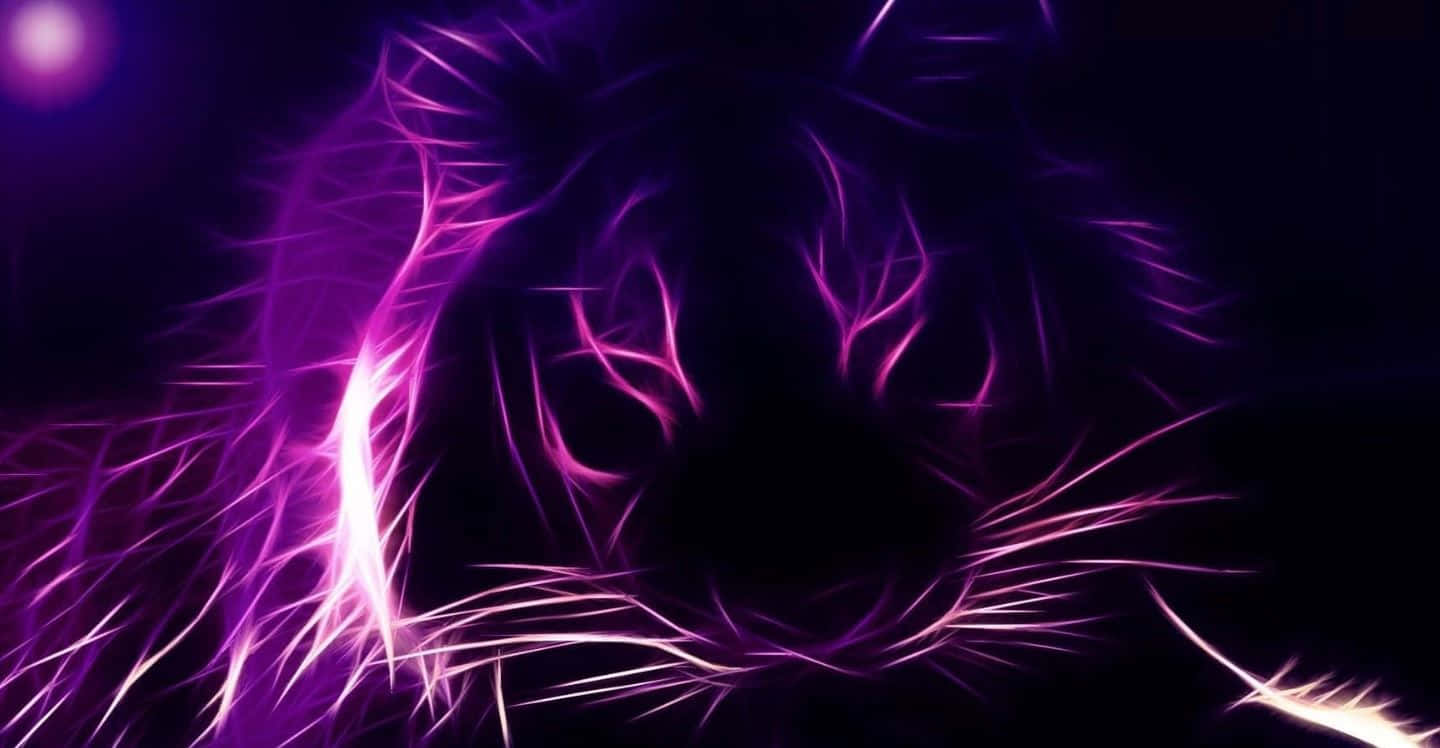 Neon Lion Artwork Wallpaper