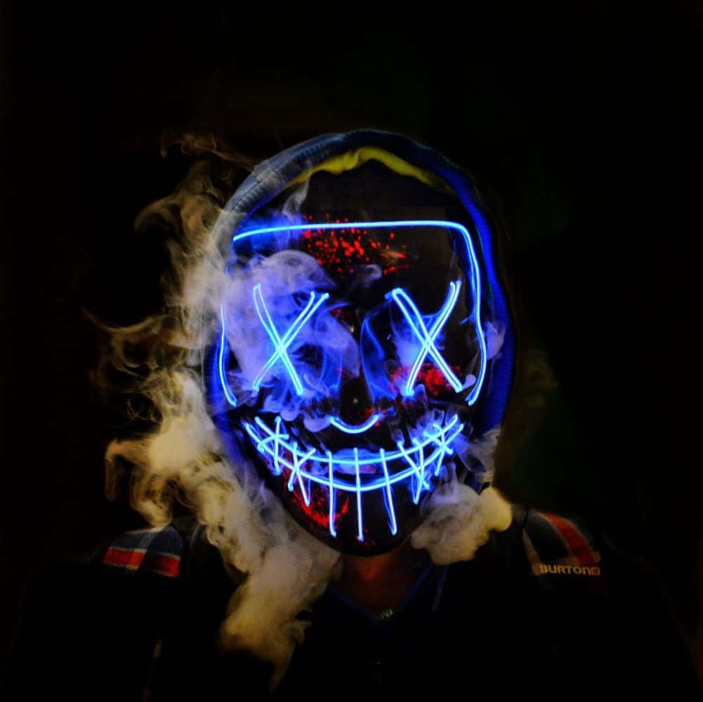 Neon Mask 1001 X 1000 Wallpaper