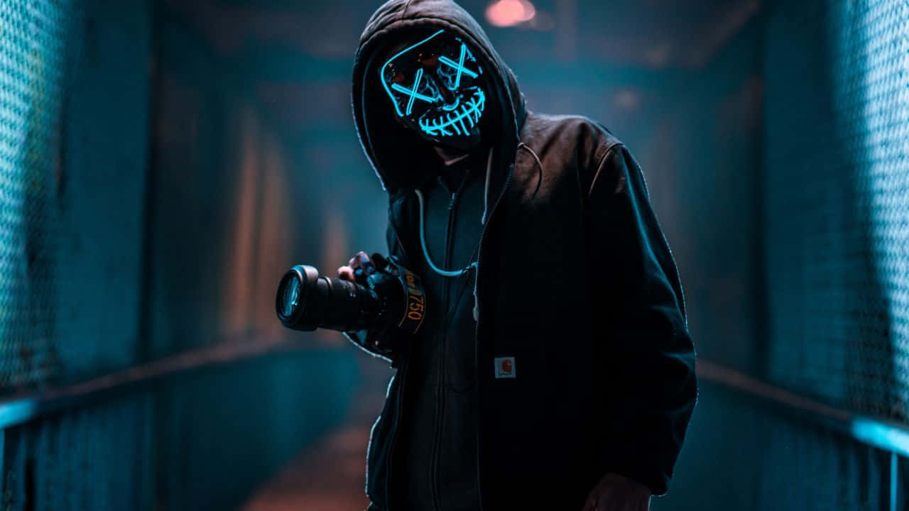 Neon Mask 1280 X 720 Wallpaper