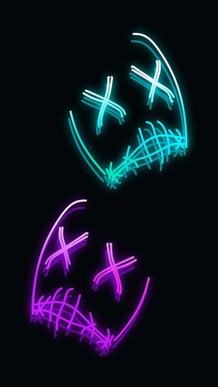 Neon Mask Wallpaper