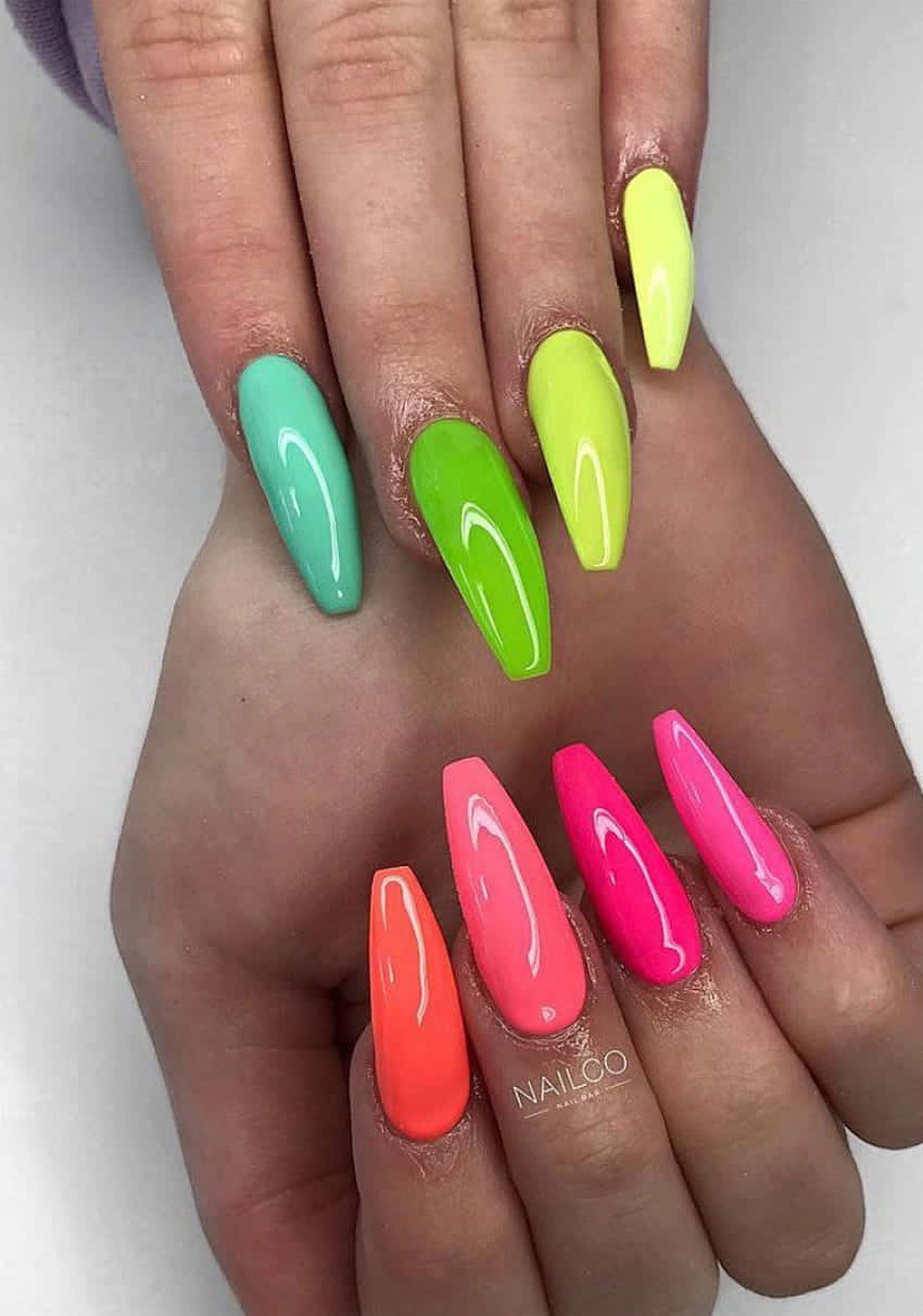 Neon Nail Designs For Summer Wallpaper