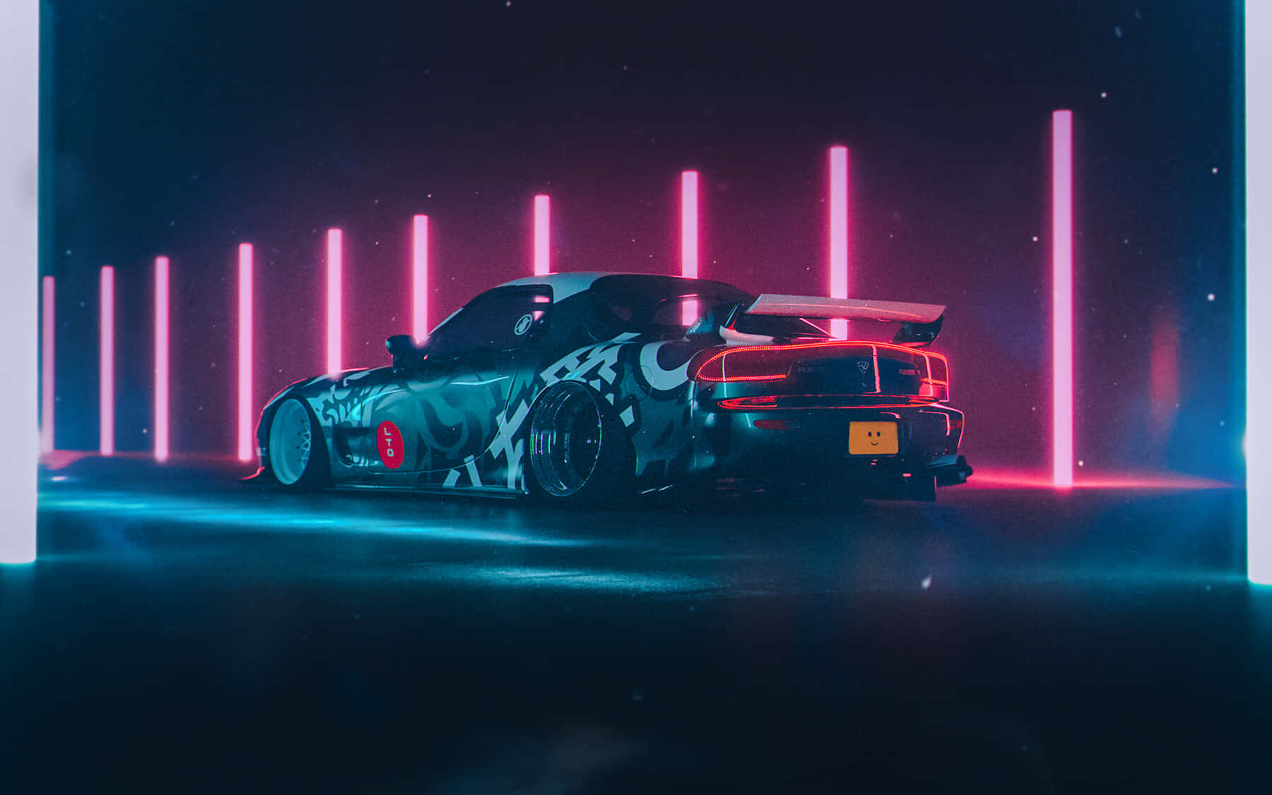 Neon Night Rx7 Drift Wallpaper