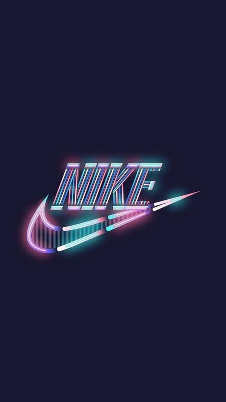 Neon Nike Logo Aesthetic Wallpaper