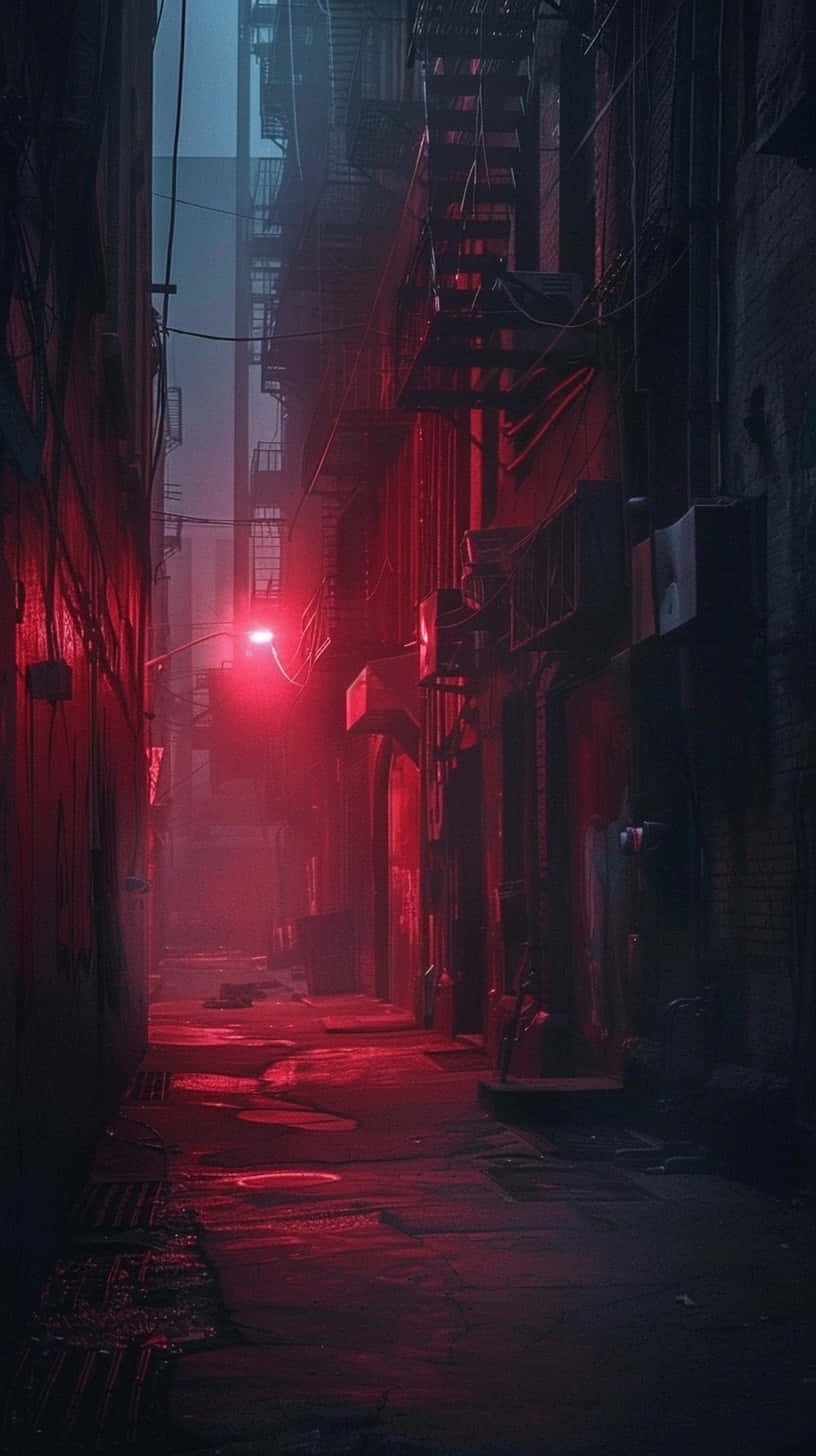 Neon Noir_ Alleyway_ Aesthetic Wallpaper