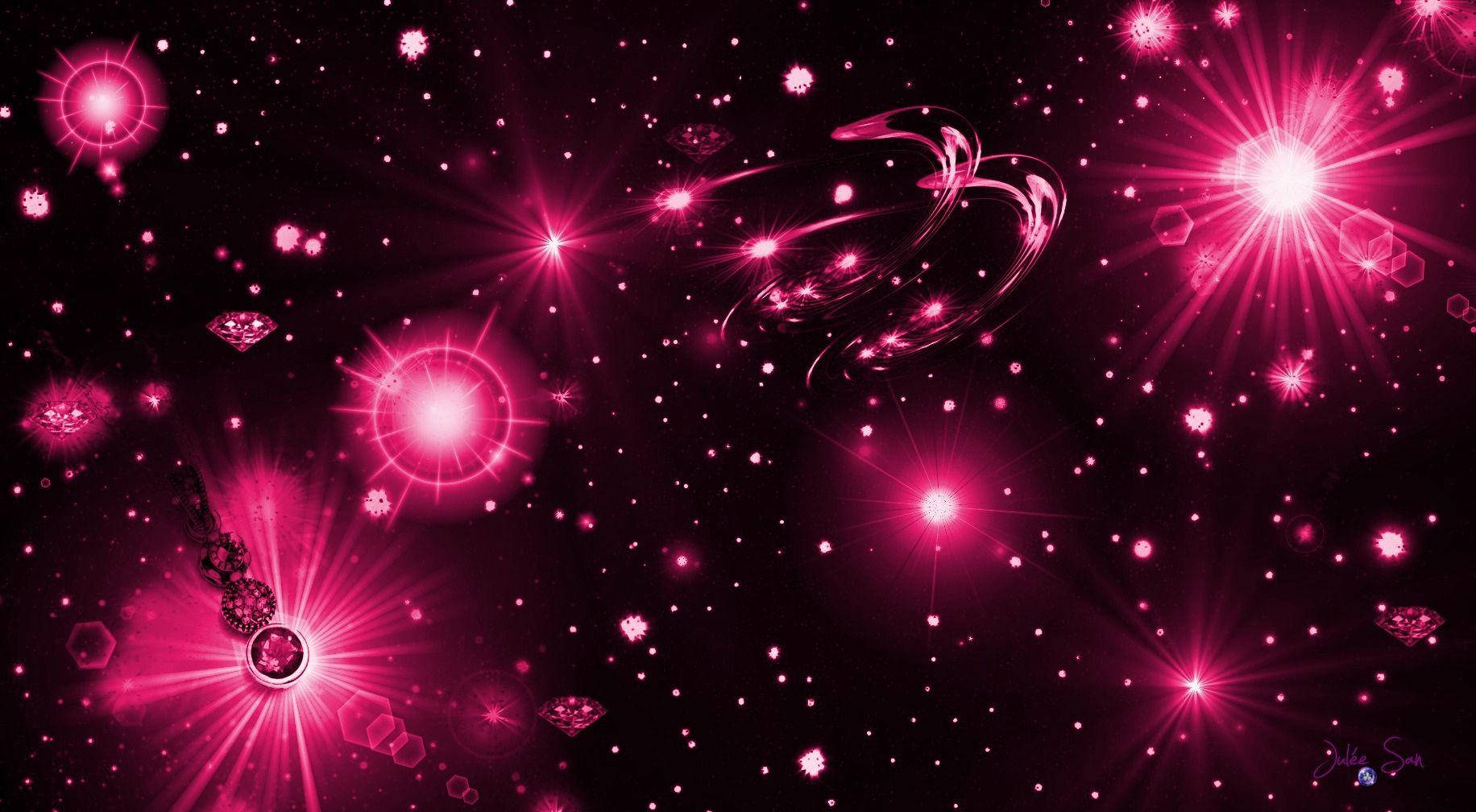 Neon Pink Galaxy For Desktop Wallpaper