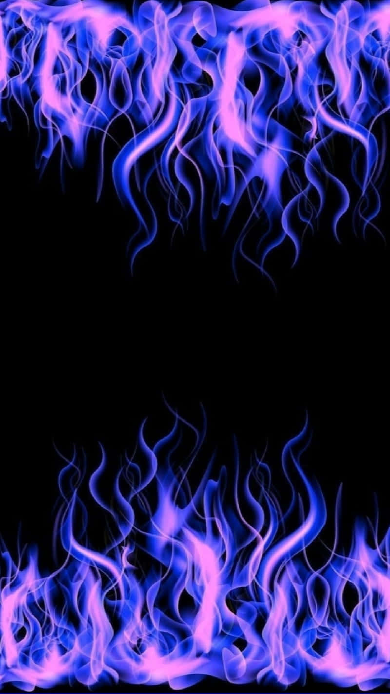 Neon Purple Flames Aesthetic Wallpaper