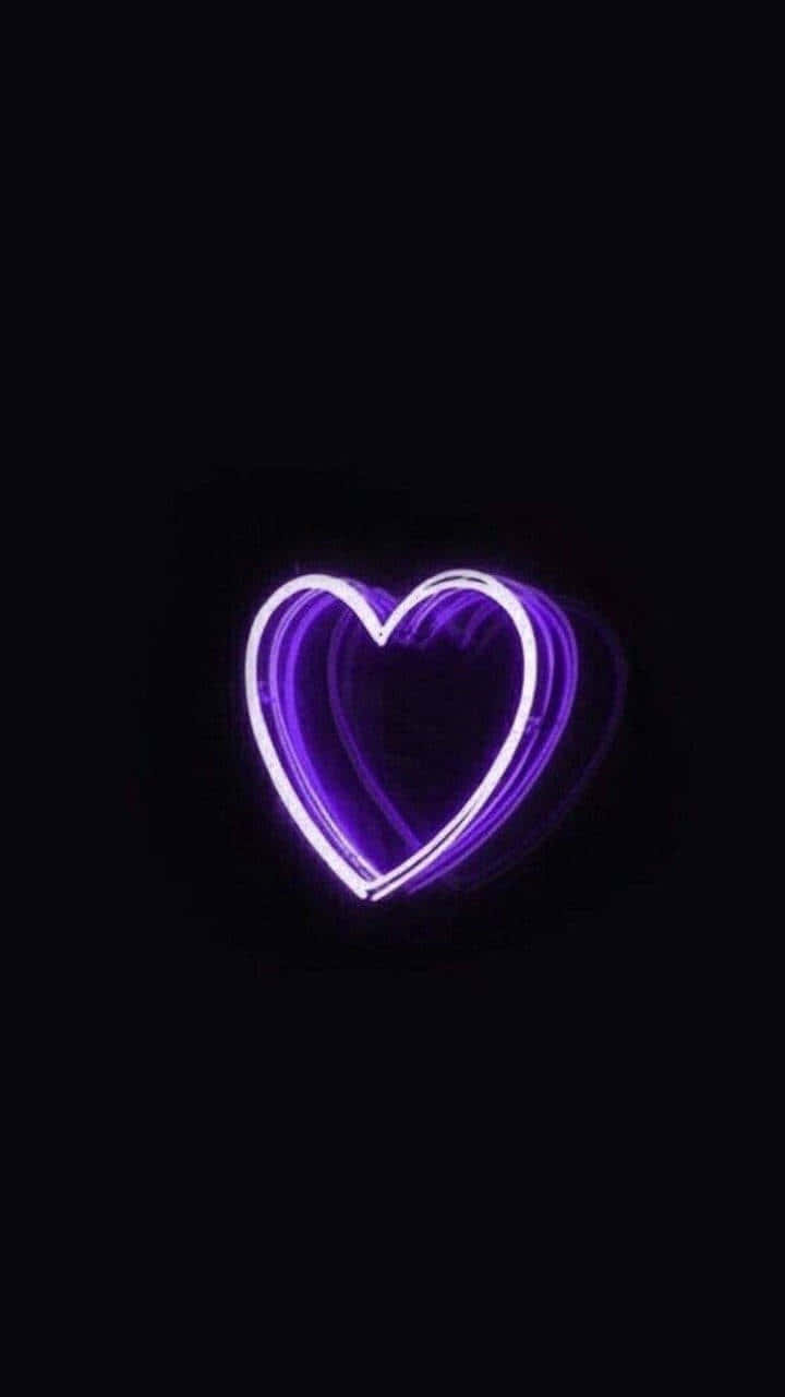 Neon Purple Heart Aesthetic.jpg Wallpaper