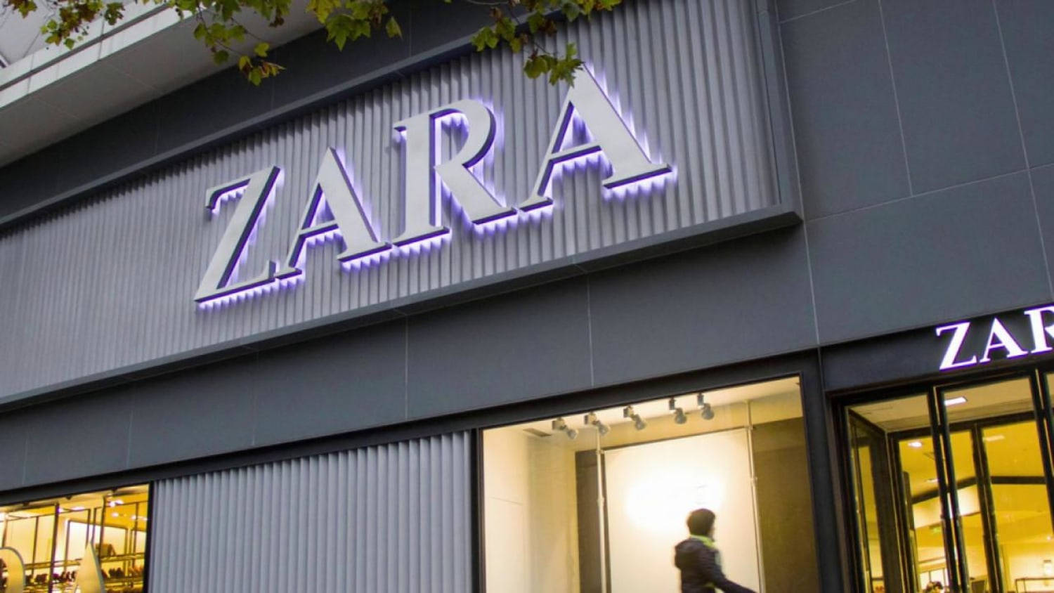 Neon Purple Zara Signage Wallpaper