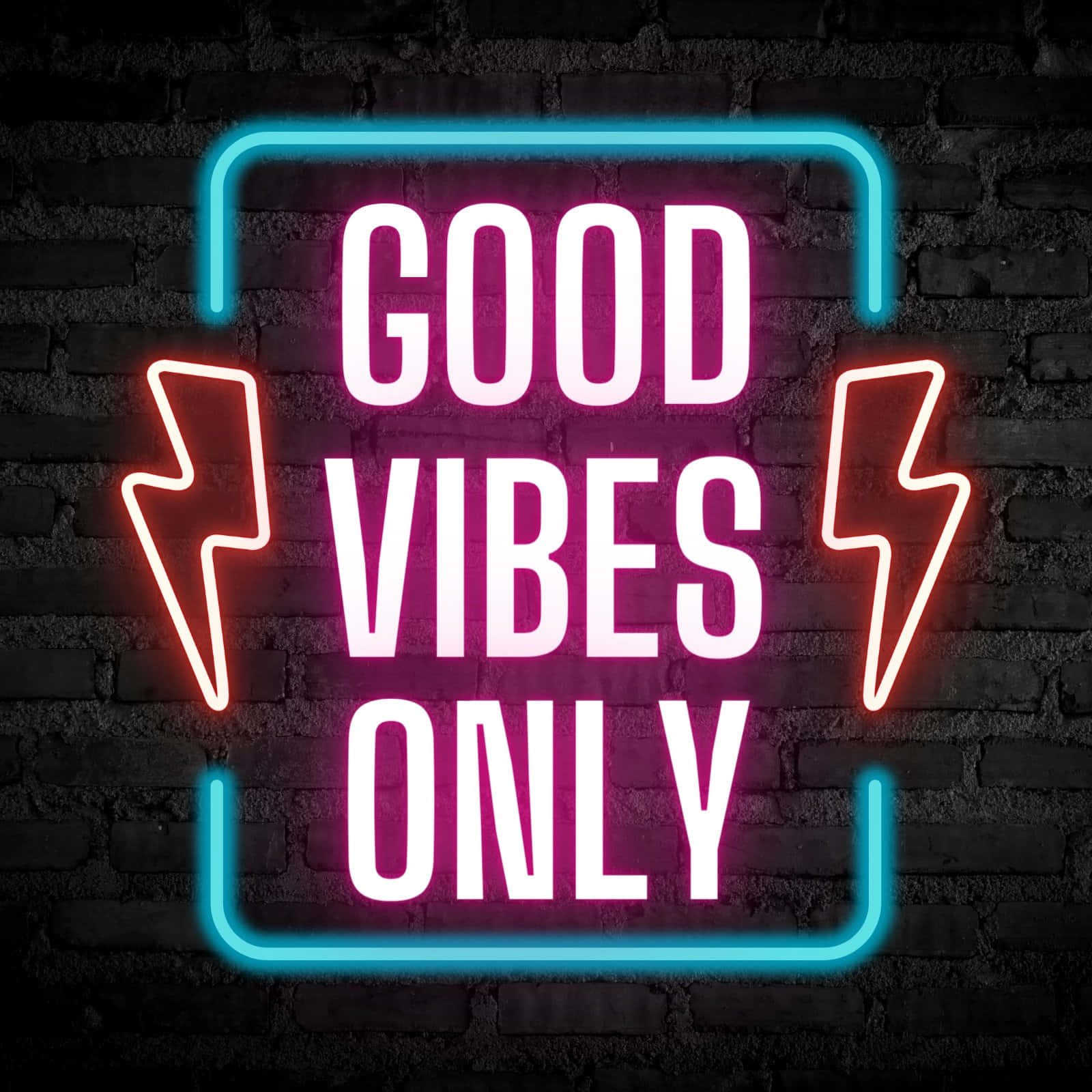 Neon Sign Good Vibes Only Wallpaper