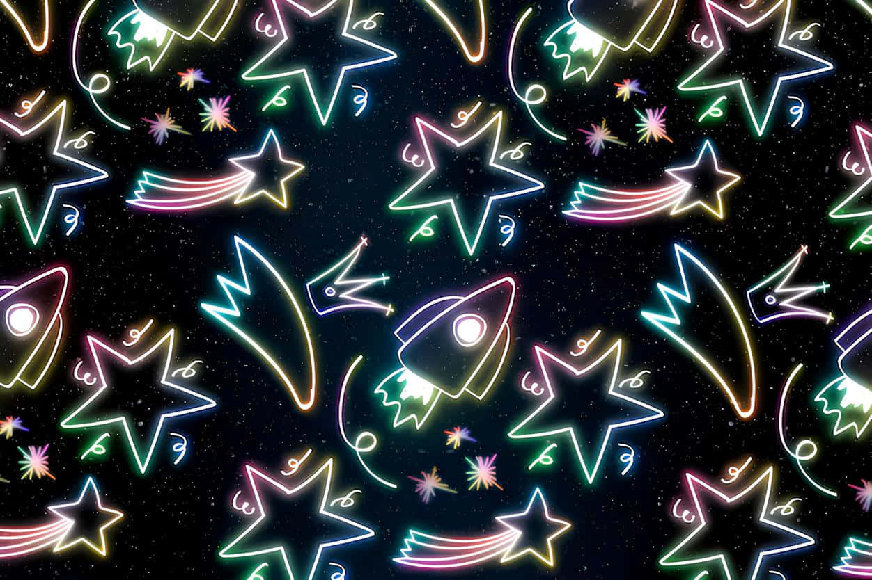 Neon Space Pattern.jpg Wallpaper