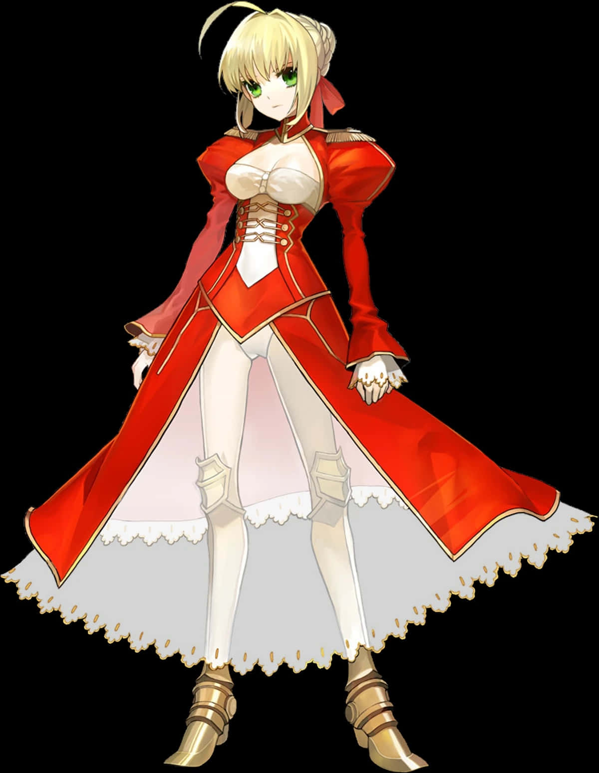 Nero Claudius Anime Character Red Dress Wallpaper