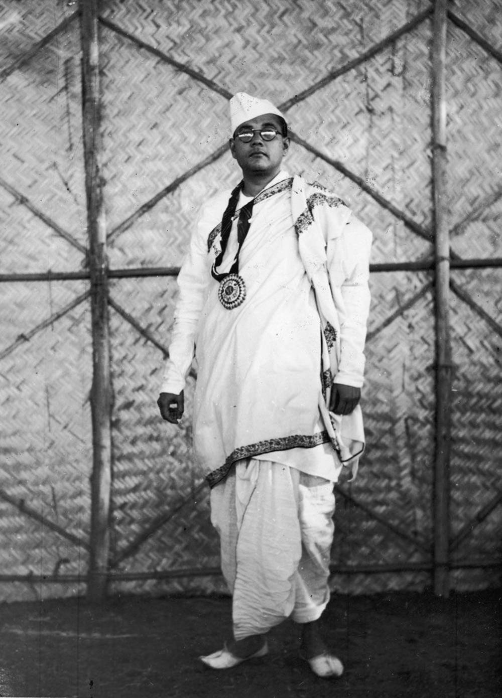 Netaji Old Monochrome Photo Wallpaper