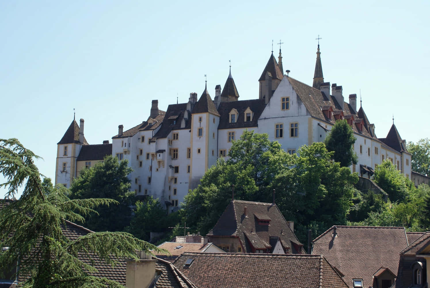 Neuchatel Castle Switzerland Wallpaper