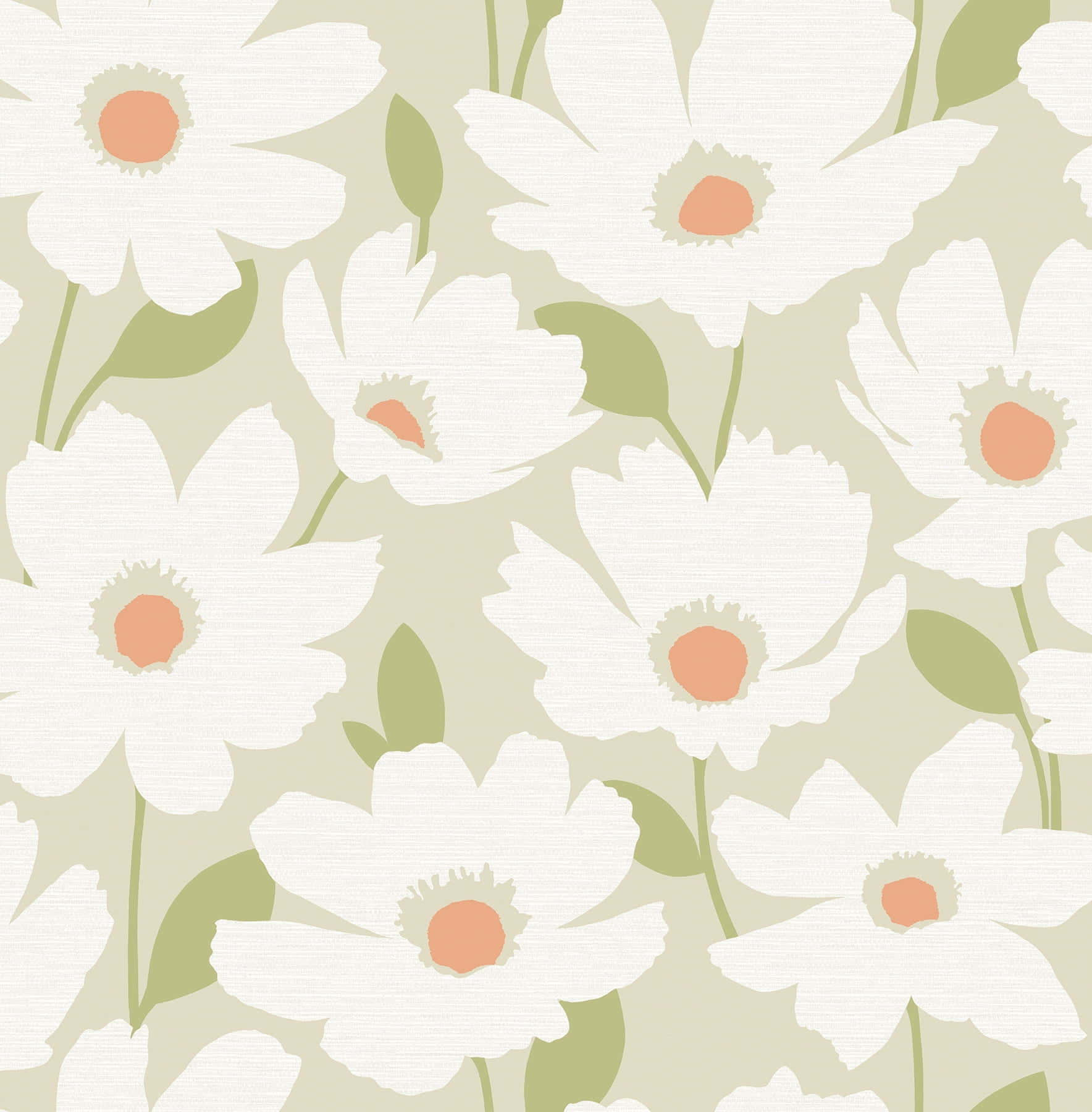 Neutral Floral Pattern Background Wallpaper