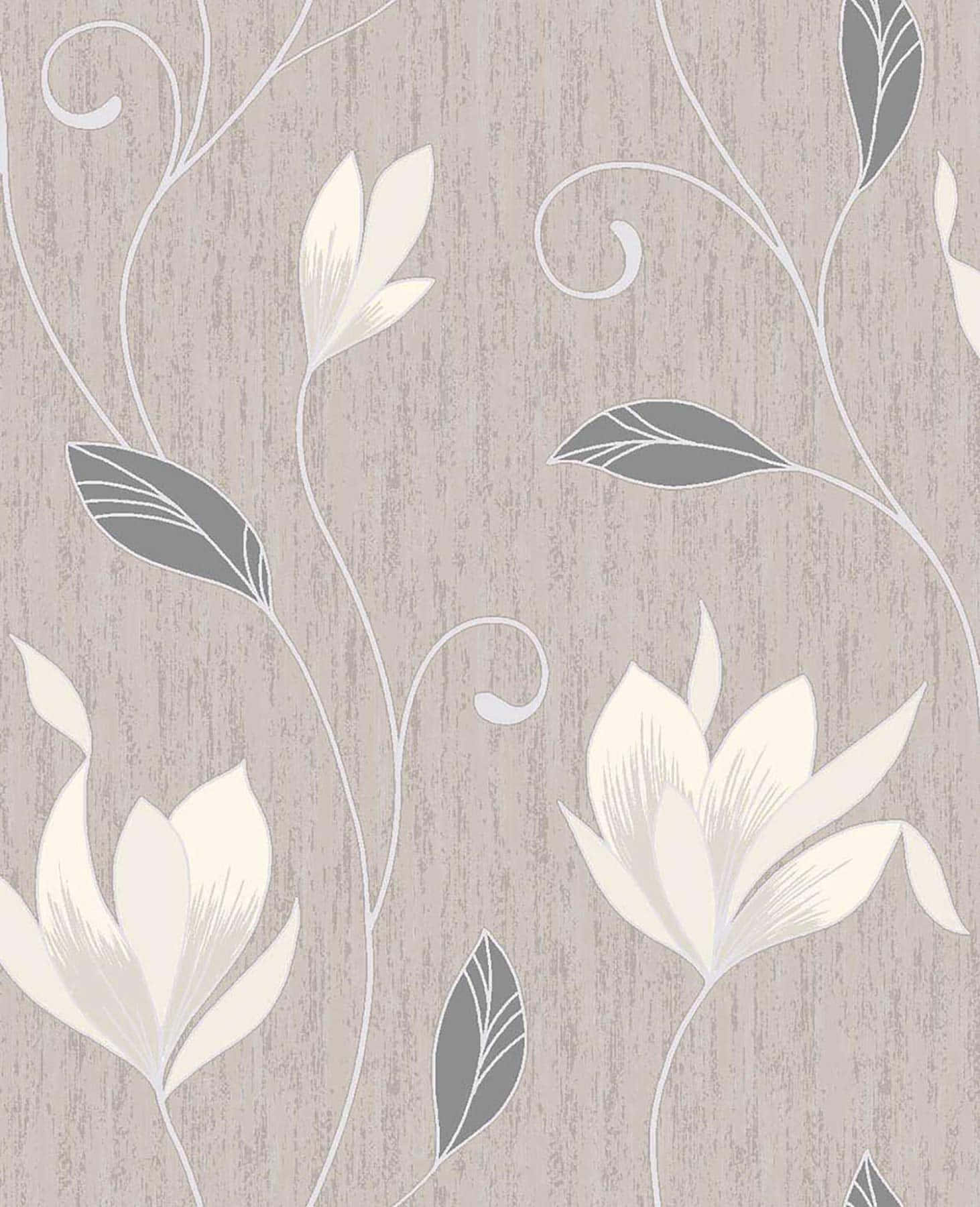 Neutral_ Floral_ Pattern_ Background Wallpaper