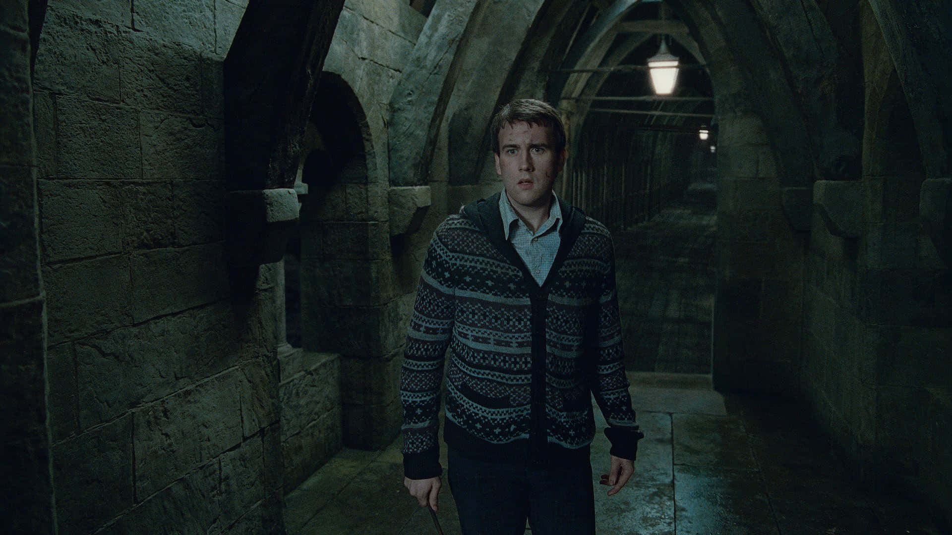 Neville Longbottom Wielding The Sword Of Gryffindor Wallpaper