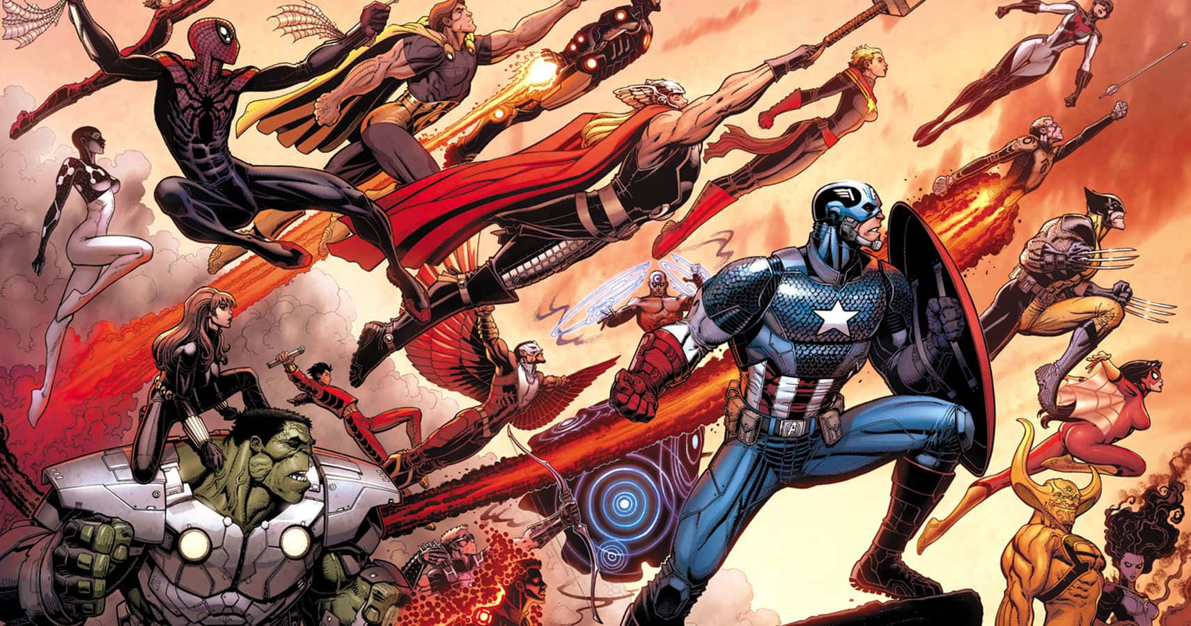 New Avengers Team Unites In Action-packed Wallpaper Wallpaper