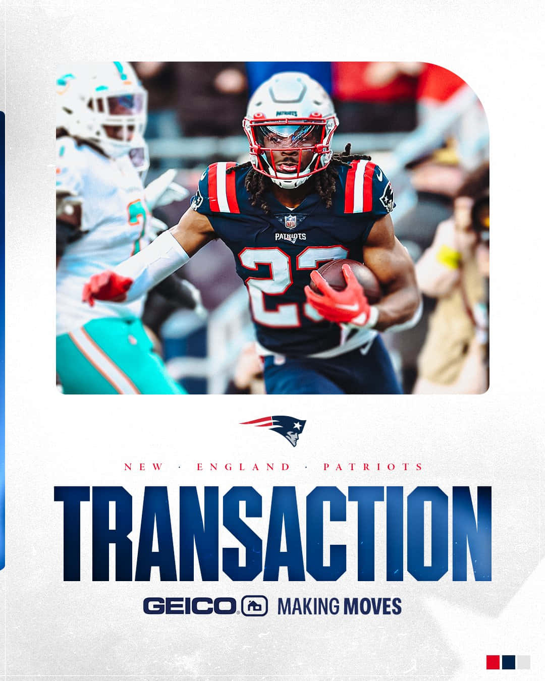 New England Patriots Player Transaction Announcement Wallpaper