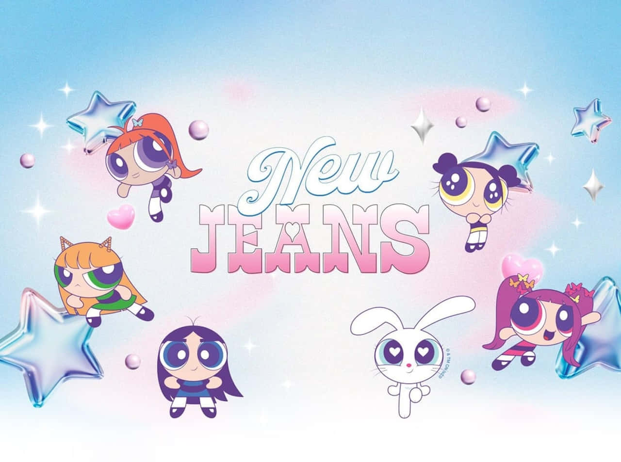 New Jeans Powerpuff Girls Crossover Wallpaper