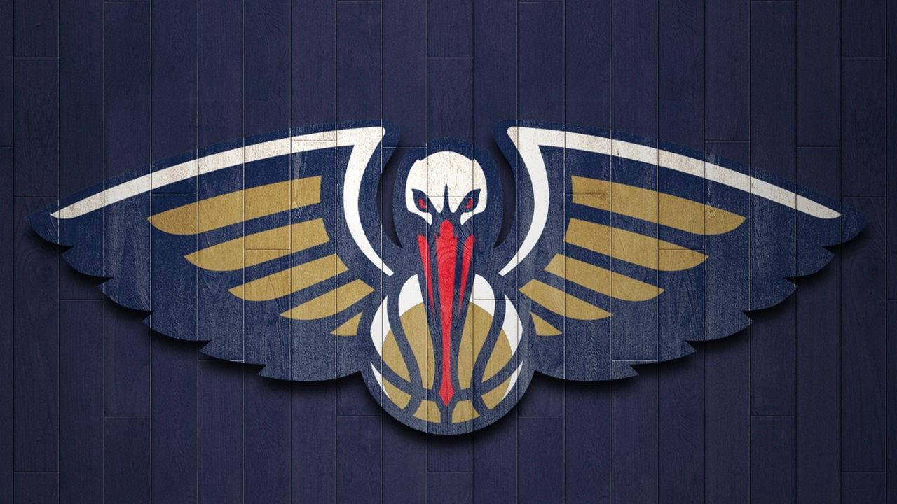 New Orleans Pelicans Blue Wood Planks Wallpaper