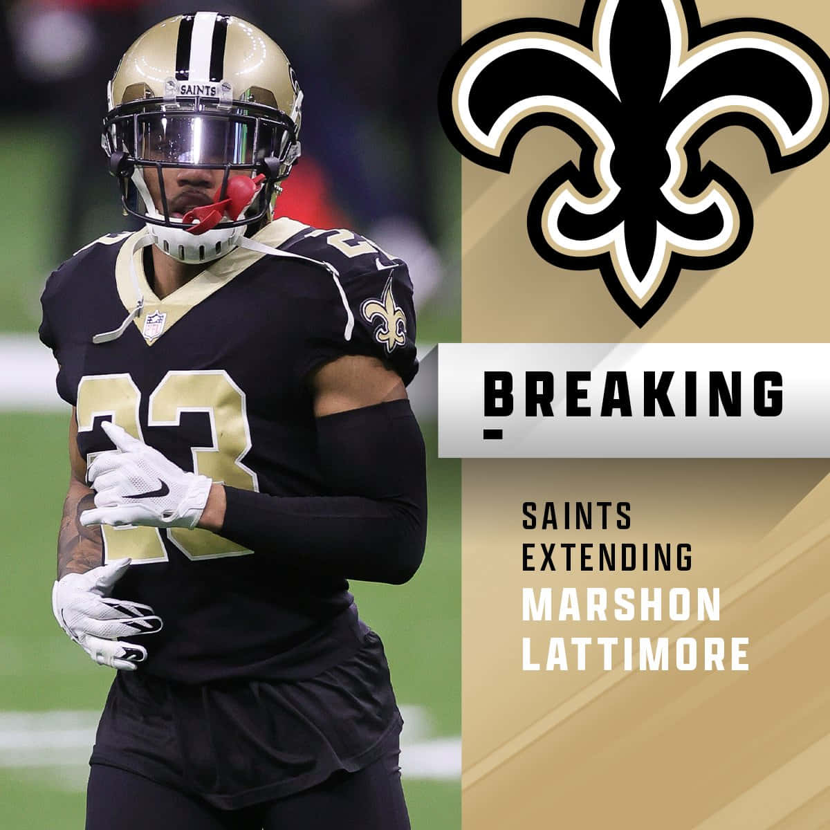 New Orleans Saints Marshon Lattimore Poster Wallpaper