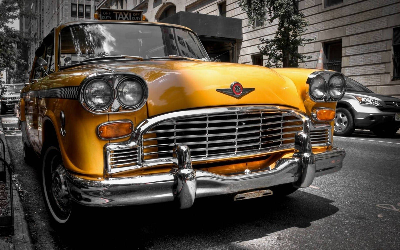 New York Checker Taxi Cab - A Classic Beauty Wallpaper