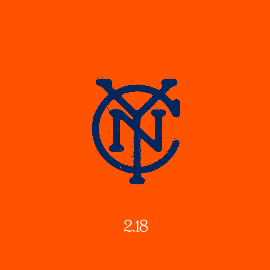 New York City Fc Logo Orange Aesthetic Digital Art Wallpaper