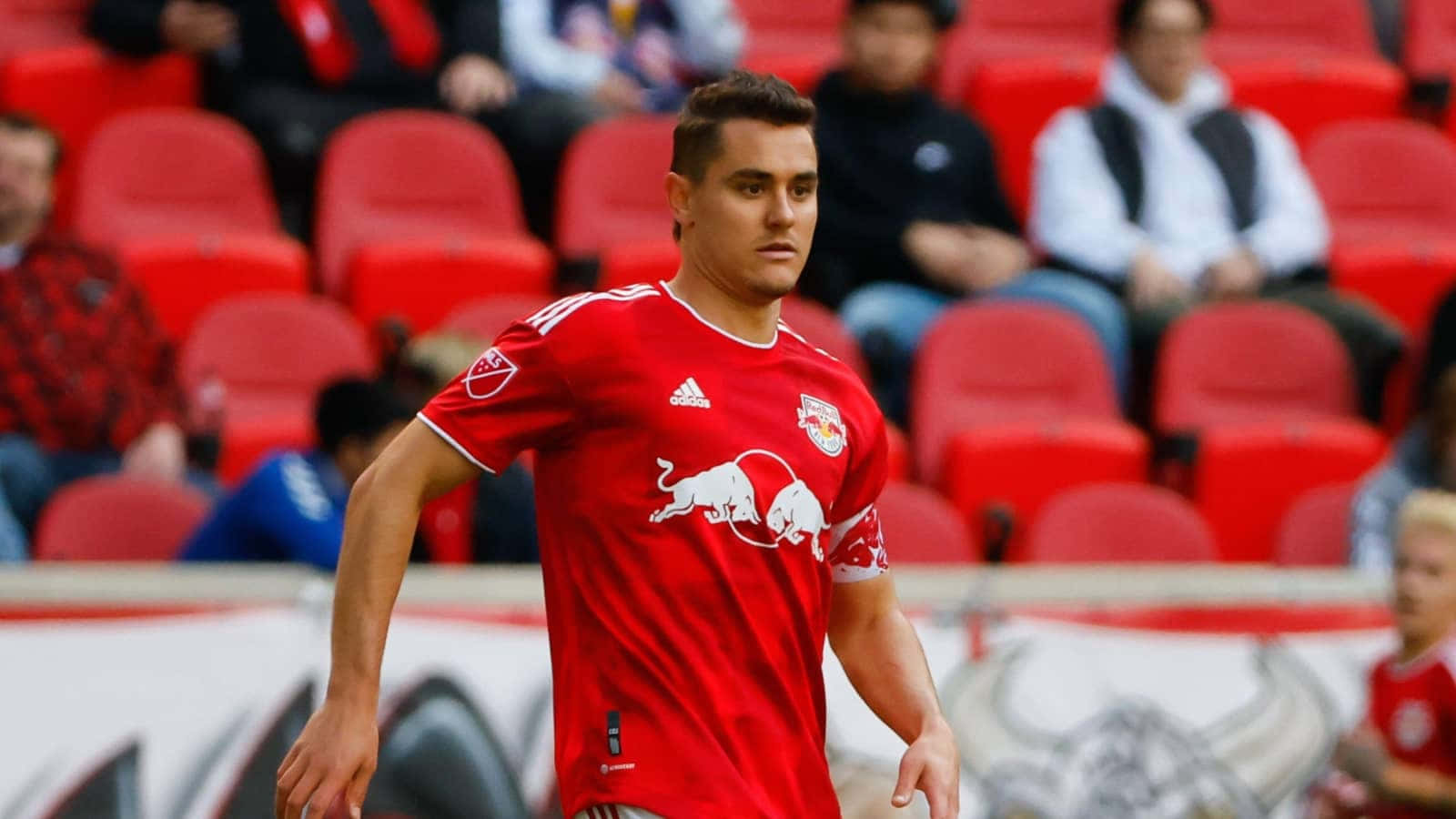 New York Red Bulls Aaron Long In Red Wallpaper