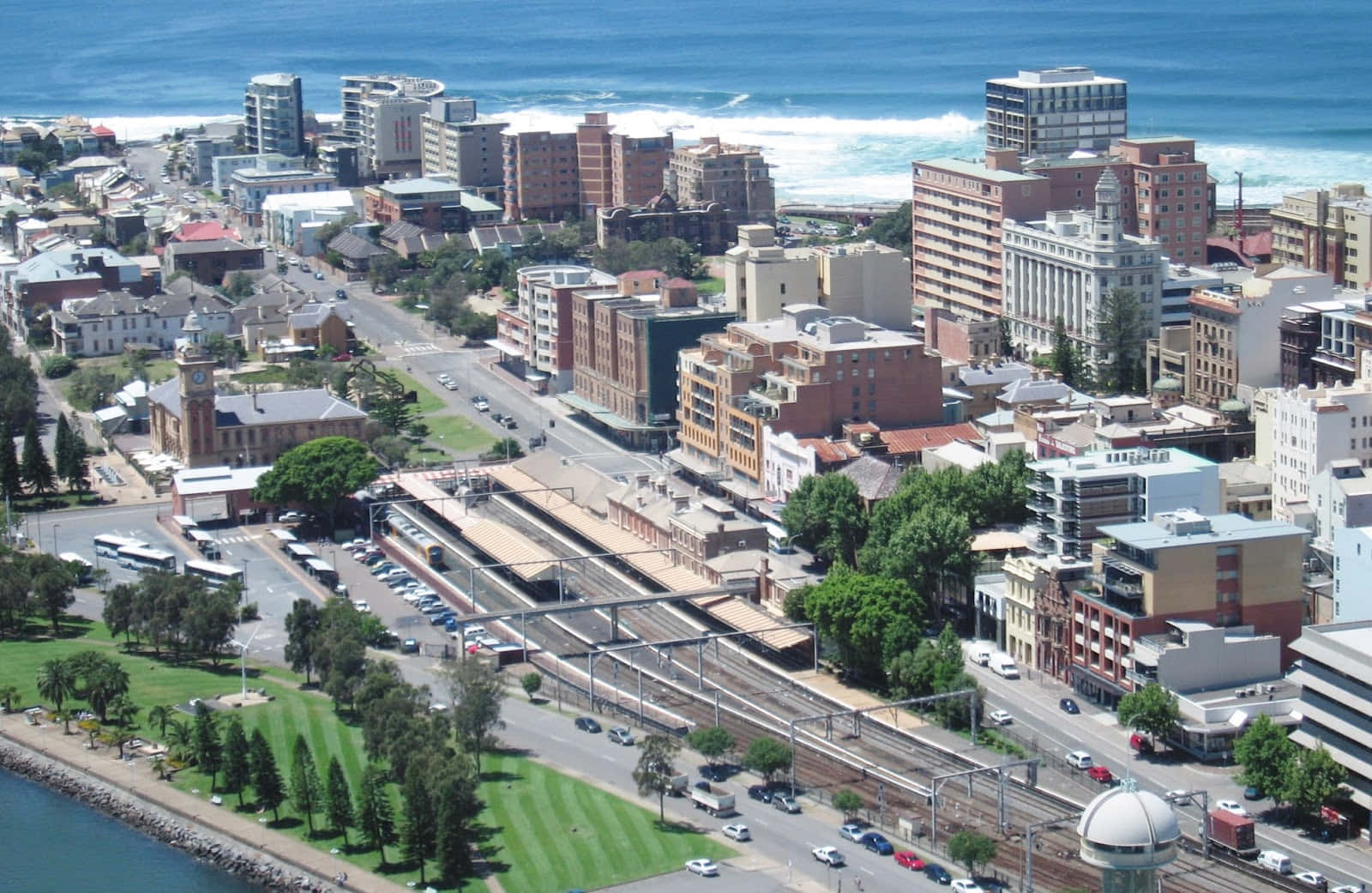 Newcastle Australia Coastal Cityscape Wallpaper